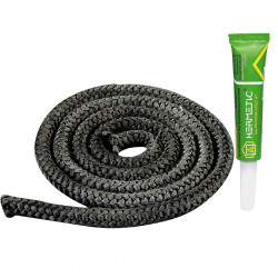 Sada - snura sklovlaknova 6 mm 2,5 bm cierna do 600°C s lepidlom 20 ml do 1100°C