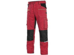 Kalhoty CXS STRETCH, pnsk, erveno - ern