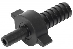 Spojka hadicova redukovana d13mmxG 1" xd20mm, K-278 PVC cierna