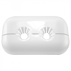 Krytka dvojita d10-d16mm rozoberatelna, PVC biela