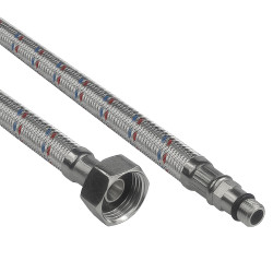 Hadicka flexi voda F1/2"xM10  400 ku stojankovej baterii, Nerez  /d8xd12mm/