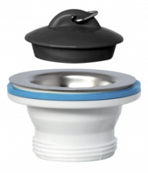 Pileta d70mm 6/4" s PVC zatkou a kovovym ockom