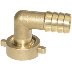 Koncovka hadicova kolenova 90� ZD  G3/4" x d10mm-3/8" s prevlecnou maticou,  mosadzna 