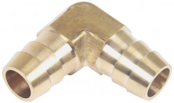 Spojka hadicova kolenova 90° d13mm x d13mm, mosadzna