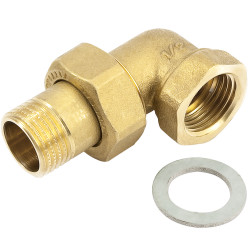 Sroubenie 1/2" rohove mosadzne s plochym tesnenim