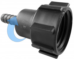 Adapter Profi na IBC nadrze zavit S60x6 s otocnou pripojkou na hadicu 5/4" - d32mm, zosilneny PP