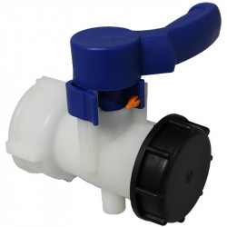 Ventil na IBC nadrze uzatvaratelny S60x6 s Al plombou a zatkou S60x6