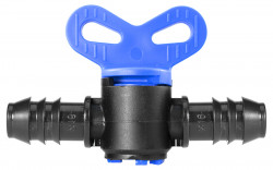 Ventil MINI s motylikom 25mm x 25mm s dvomi hadicovymi koncovkami, PN 4 bar, material ABS