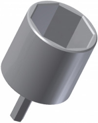 Nastavec utahovaci na vrtacku pre 1/2"  matice "QUICK" prechodov, hlinikovy