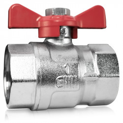 Ventil gulovy voda FF 3/8" motyl  PN40 /min. -10 max. +120 �C/