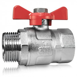 Ventil gulovy voda MF 3/8" motyl  PN40 /min. -10 max. +120 �C/