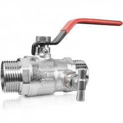 Ventil gulovy voda MM 3/8" paka s odvodnenim  PN40 /min. -10 max. +120 �C/