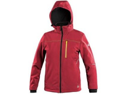 Bunda CXS STRETCH, d�tsk�, softshell, �erven�