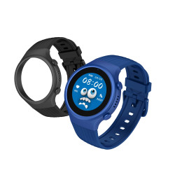 Detsk smart hodinky okrhle Kiddoboo x Lagenio WatchMe 4G Blue/Black