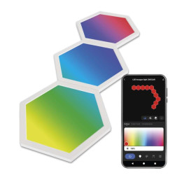 GoSmart LED svietidlo Hexagon, rozirujca sada, 3 asti, 1,8W, RGBIC stmievaten, WiFi