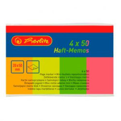 Zloky Herlitz papierov 20x50mm 50 ks 4 farby