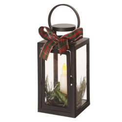 LED dekorcia  vianon lamp so sviekou ierny, 20 cm, 3x AAA, vntorn, vintage