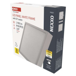 LED prisaden svietidlo, tvorec, biele, 21W, CCT