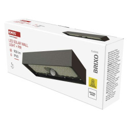 LED solrne svietidlo BRIXO so senzorom pohybu, neutrlna biela