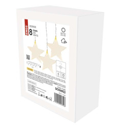 LED vianon zves  hviezdy, 45x84 cm, vonkaj aj vntorn, tepl biela