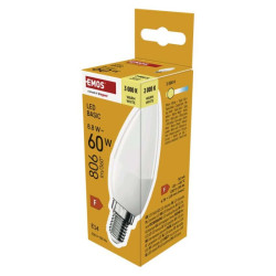 LED iarovka Basic Candle E14 / 8,8 W (60 W) / 806 lm / Tepl biela