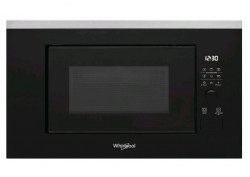Mikrovlnn rra WHIRLPOOL, vstavan, 1000/800 W, objem 20 l, gril, ierna