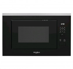 Mikrovlnn rra WHIRLPOOL, vstavan, 1000/900 W, objem 25 l, gril, ierna