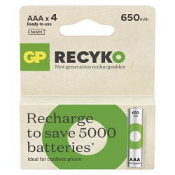 Nabjacia batria GP ReCyko 650 mAh (AAA) 4 ks 4ks