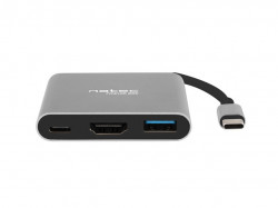 Natec multifunkn adaptr Fowler MINI USB-C PD, USB 3.0, HDMI 4K