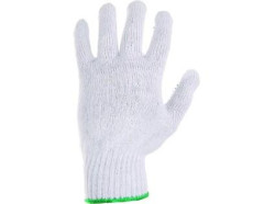 Rukavice FALO, textiln�, s PVC ter��ky, b�lo-modr�, blistr, vel. 08