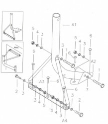 Satelitn konzola k Toroid ant. T 55 monta H / V