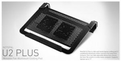 chladic ALU podstavec Cooler Master NotePal U2 PLUS pro NTB 12-17'' black, 2x8cm fan