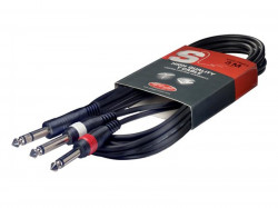 Kbel STAGG JACK stereo/2xJACK stereo 3m