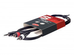 Kbel STAGG mini JACK stereo/2xCINCH 1m