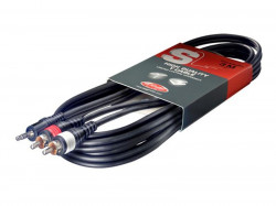 Kbel STAGG mini JACK stereo/2xCINCH 3m