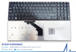 NTSUP Klvesnice pro Acer Aspire 5755 5830 V3-551 V3-571 V3-771 ern CZ/SK bez rmeku