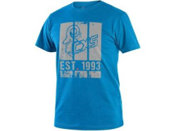 Triko CXS WILDER, krtk rukv, potisk CXS logo, azurov modr
