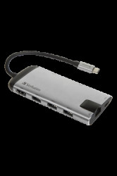 Verbatim USB-C dokovac stanice na USB-C 3.1, 3x USB-A 3.0, HDMI, Gigabit Ethernet, SD/microSD