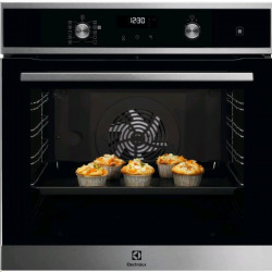 Vstavan rra ELECTROLUX, 75 l, rka 60 cm, katalytick samoistenie, SteamBake, ierna + nerez