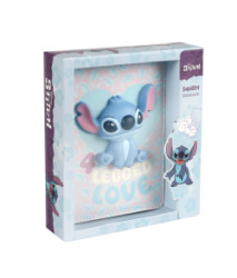 Zpisnk B6 s 3D postavikou Stitch Pastel