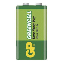 Zinko-chloridov batria GP Greencell 6F22 (9V), 1 ks