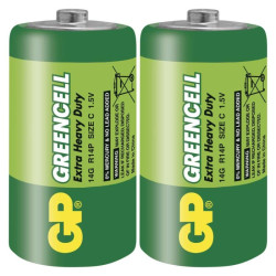 Zinko-chloridov batria GP Greencell R14 (C), 2 ks 2ks