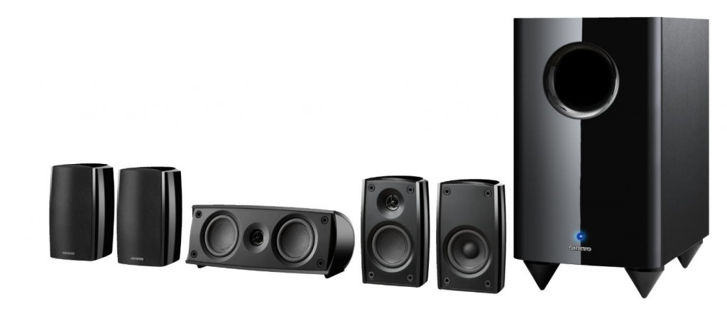 Set reproduktorov ONKYO, 5.1k, 130 W/ch, 4x satelitn reproduktory, 1x stredov reproduktor, 1x subwoofer